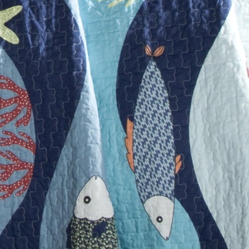 Soft Reversible Cotton Twin Quilt Set with Ocean Theme – Perfect for Any Season - Picture 10 of 10
