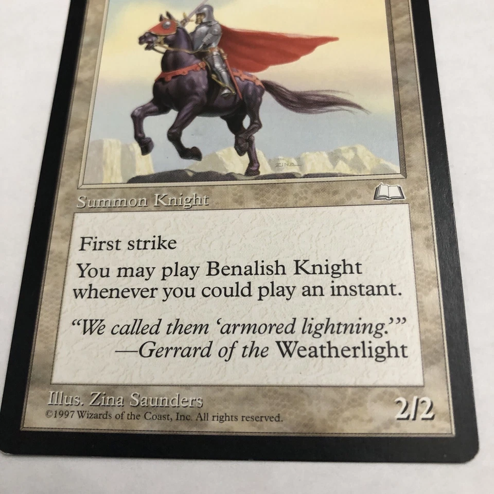 Magic The Gathering Benalish Knight Weatherlight Creature Common - Image 2 of 4