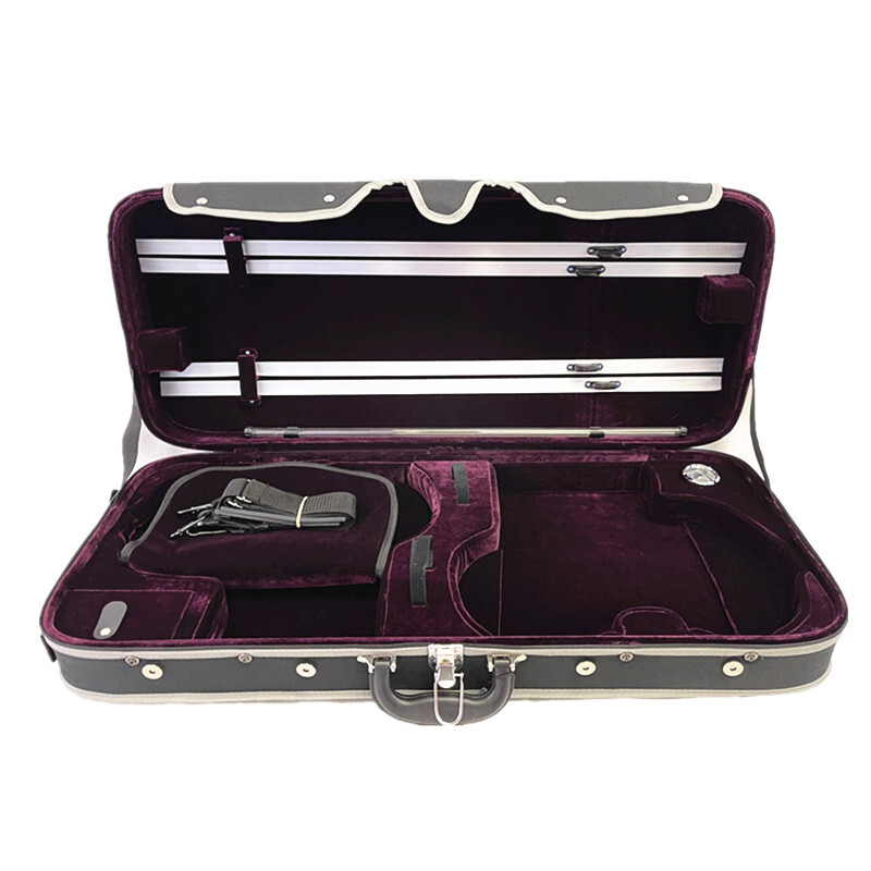 Great Pro. Wooden Double 4/4 (Violin/Viola) Case - Adjustable | eBay
