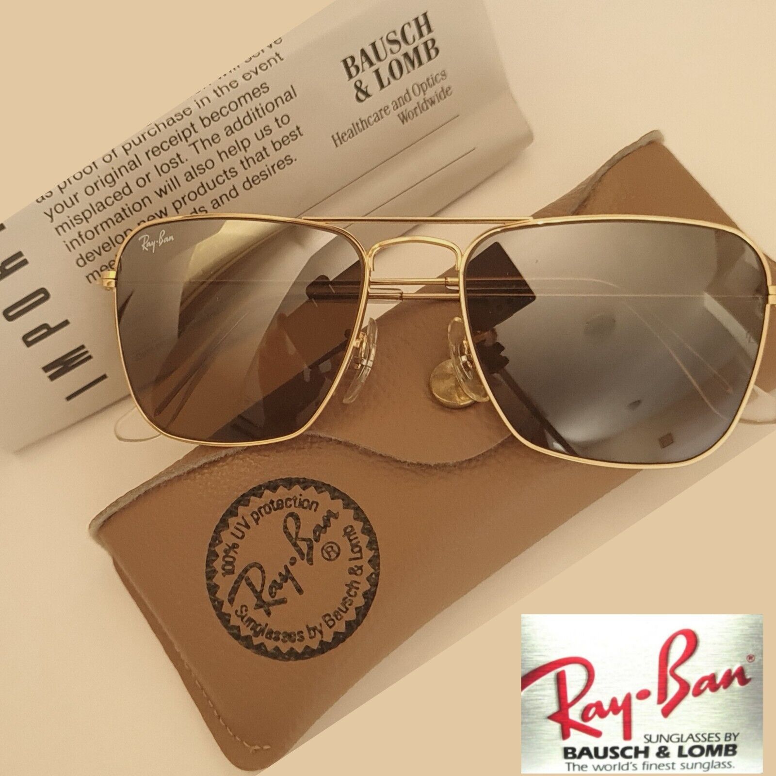 NEW OLD STOCK N.O.S VINTAGE RAY BAN BL USA BAUSCH&LOMB CARAVAN SMALL RARE  LENSES