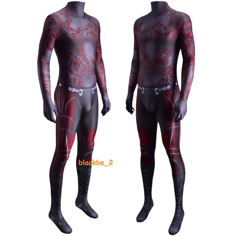 Cosplay Mono Leotardo Drax El Destructor Halloween Disfraz Superhéroe Uniforme Foto 2 de 4