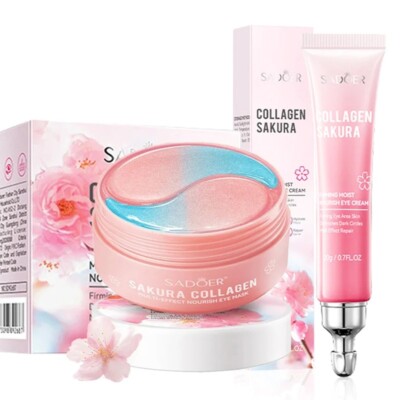 60 Stück/Box SADOER Sakura Kollagen Augenmaske Anti Augenringe Augen Tränensäcke Entfernung