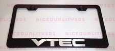Vtec Stainless Steel Finished License Plate Frame Holder Rust Free