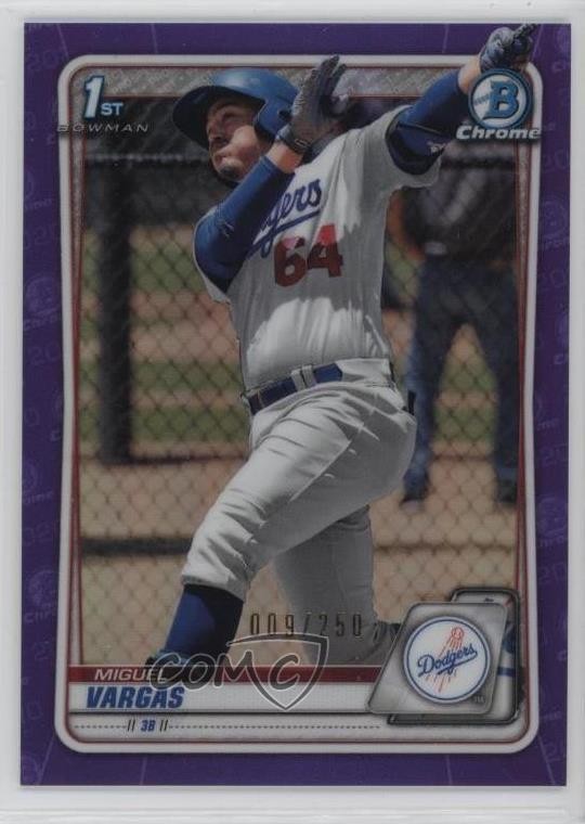 2020 Bowman Chrome Prospects Purple Refractor /250 Miguel Vargas #BCP-131