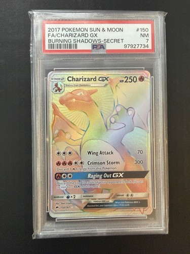 Charizard-GX graded PSA 7 for sale on eBay