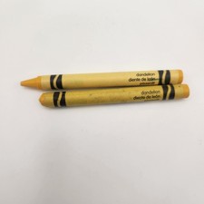 2 Retired Rare Crayola Dandelion Yellow Crayons. Hard To Find. 1 Is Barely Used