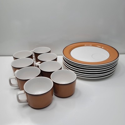 16 Piece VTG Mid Century Jonas Roberts 4029-B0 Mediterrania Plates Cups Japan 9''