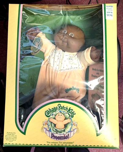 NEW NIB Cabbage Patch Kids Preemie 1985 Coleco Rina Isabel UNOPENED Vintage Doll