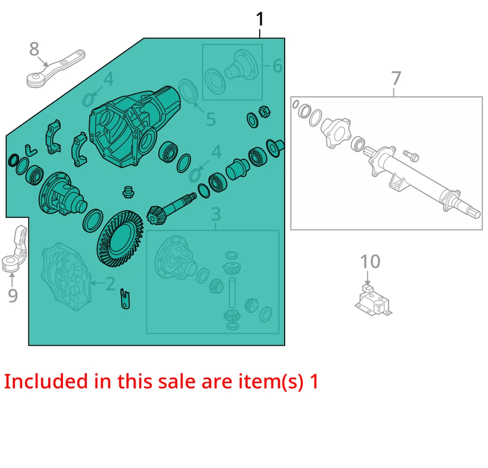 Carrier Front Without Torque On Demand Fits 09-11 BORREGO 2042949 - Imagem 3 de 4