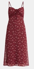 No Boundaries-Maxi Dress-Lace-Summer-Casual-Burgundy-Floral-XXS (00)