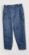Vintage 80's Chic Size 13/14 High Waist Mom Jeans Medium Wash Tapered USA Made