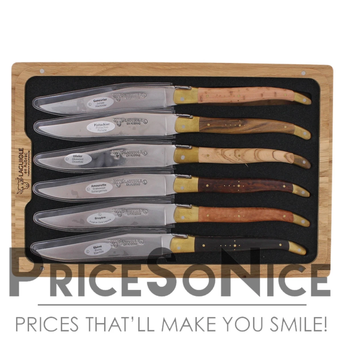 Set De Cuchillo Y Tenedor De Acero Inoxidable Laguiole En Aubrac, Mango De Roble, 2 Piezas, Francia Leica Icon