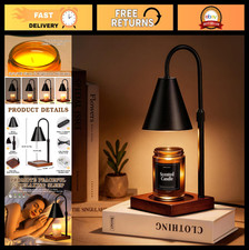 Dimmable Candle Warmer Lamp with Timer, Adjustable Black Light for Home Decor