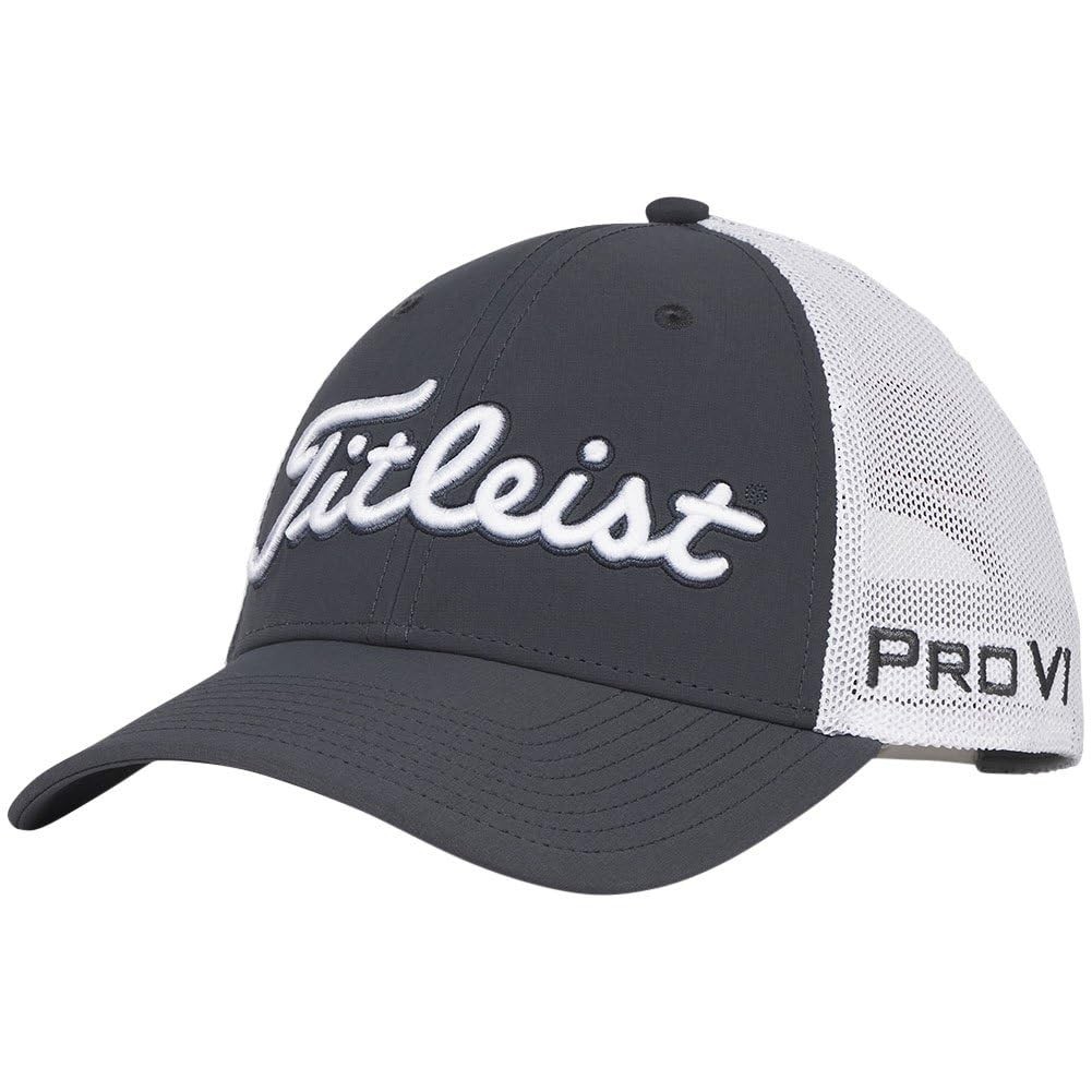 NEW Titleist Tour Performance Mesh Hat Charcoal/White One Size Fits Most