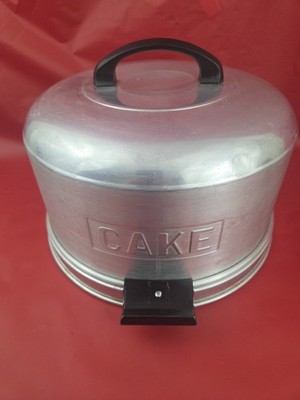 Vintage Kromex Cake Carrier With Locking Lid Aluminum