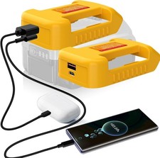 2Pack USB Charger Adapter for Dewalt 20V 60V Battery,for Dewalt Battery Holders