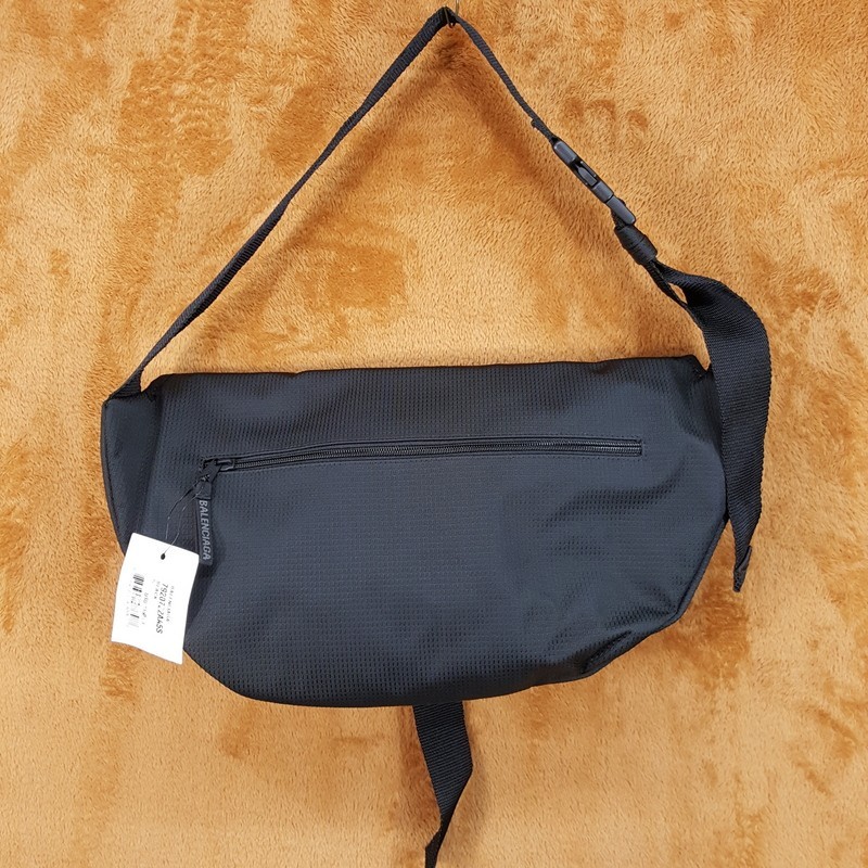 BALENCIAGA Large Black Unity Beltbag Utility Belt Bag Fanny Pack