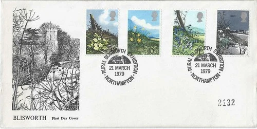 1979 British Flowers On Blisworth Official FDC Cat £45