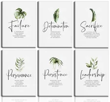 6Pcs Office Inspirational Canvas Wall Art Inspiring Teamwork Wall Decor Inspi...