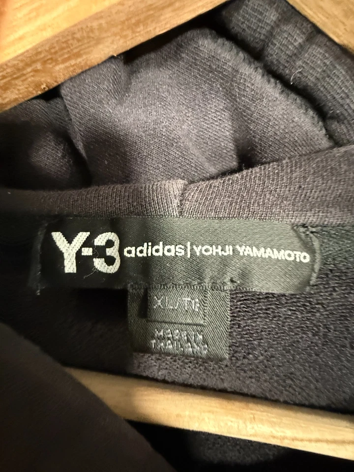 Y-3 Adidas Toketa Print Hoodie Size XL Black - Image 3 of 4