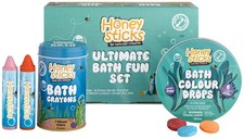 Ultimate Bath Fun Set - Non Bath Crayons 7 Pack and Bath Color 36 Drops f...