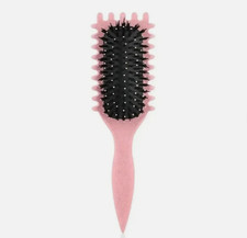 Women's Hollow Curly Hair Comb Anti-Static Scalp Massage Fluffy Hair Brush Pink