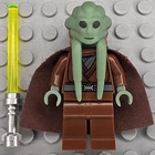 Lego Star Wars Minifigure SW0422 Kit Fisto Reddish Brown Cape