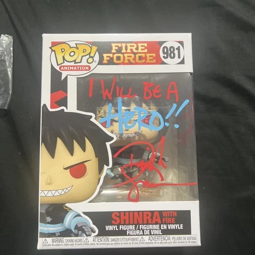 Funko Pop! Vinyl Animation Fire Force Shinra 981 Signed PRIME Autographed Figure