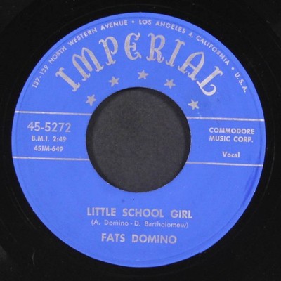 FATS DOMINO: little school girl / you done me wrong IMPERIAL 7'' Single 45 RPM