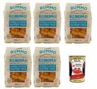 Rummo Pasta Mezzi Rigatoni N.51 Nudeln Glutenfrei 5X400G+Polpa 400G