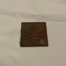 British Army Staff / Colour Sergeant hooked plastic Patch - 5.5 X 5.5 Cm