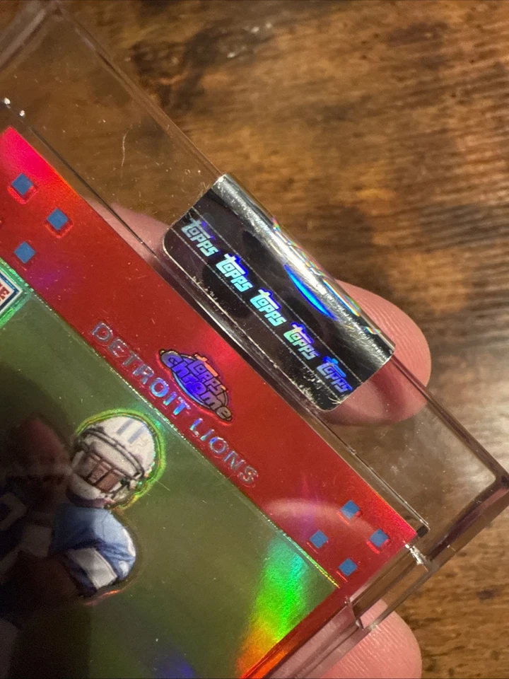 Calvin Johnson 2007 Topps Chrome Red Refractor Rookie 122/139 Uncirculated - Image 4 of 4