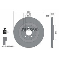 Textar 92238305 Bremsscheibe Hinterachse FüR Seat Skoda VW Audi (Faw) Vw (Svw)