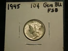 1945  FSB    Mercury Dime  Item # 12671