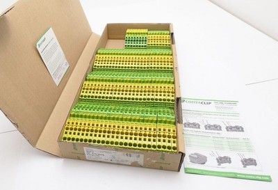 91x Conta-Clip ZSL 4/4A GNYE 3527.2 Schutzleiterklemme -unused-