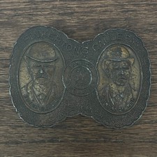 Vintage Belt Buckle Butch Cassidy The Sundance Kid Pinkerton's Gallery Brass