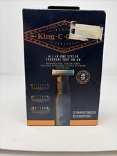 King C Gillette Beard Trimmer 3 Combs 4D Blad...