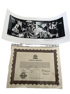 Pablo Picasso GUERNICA Estate Signed Limited Edition Giclee Art 16'' x 8''