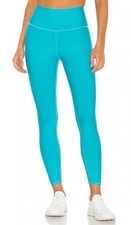 NWT Alo Yoga 7/8 High Waist Airlift Legging Aqua Blue Calf Logo Size Small