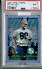 1996 Topps Chrome Refractor #154 Eric Moulds Buffalo Bills PSA 8  5349