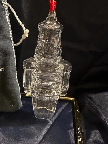 Steuben Art Glass Christmas Ornament Nutcracker Ornament 2003