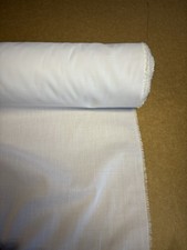 5 Meter wei&szlig; Uni Webstoff Popeline Baumwollmischung Deadstock Stoff