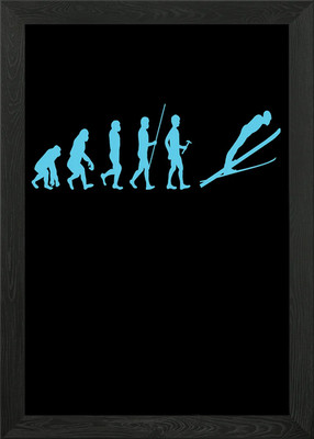 Ski Jumping Evolution Framed Wall Art Poster Canvas Print Picture