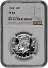 1964 50C Silver Proof Kennedy Half Dollar NGC Graded PF 68 with Light Cameo