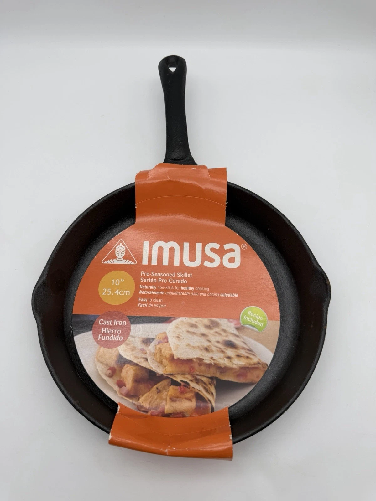 IMUSA 10” Cast Iron Pre-Seasoned Skillet NEW FREE SHIPPING