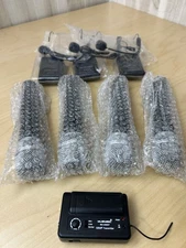 Lot MUSYSIC Professional UHF Wireless Bodypack Transmitters W/ Headsets, Mics