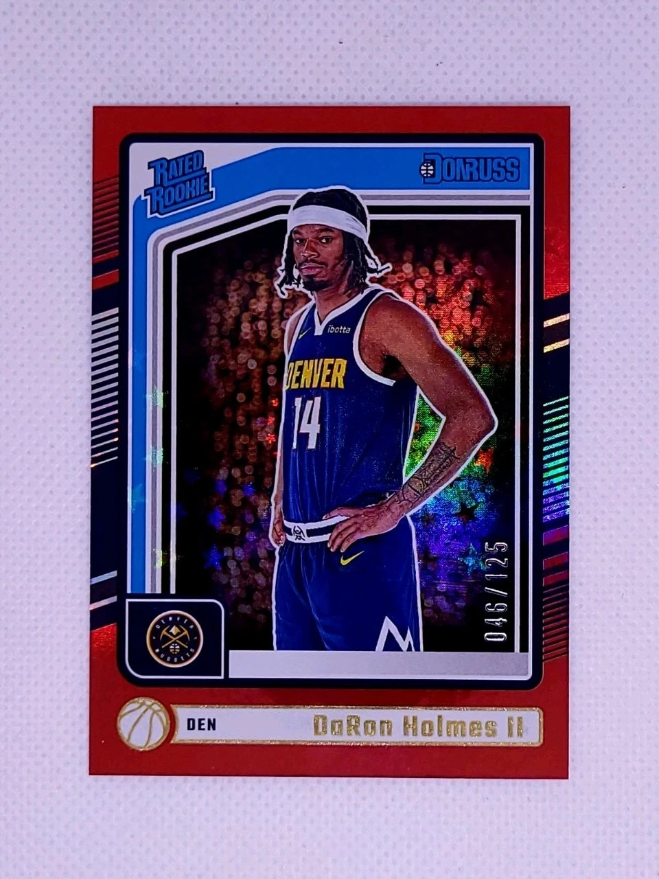 2024-25 Donruss DaRon Holmes II Rated Rookie Red Stars /125 #213 Nuggets