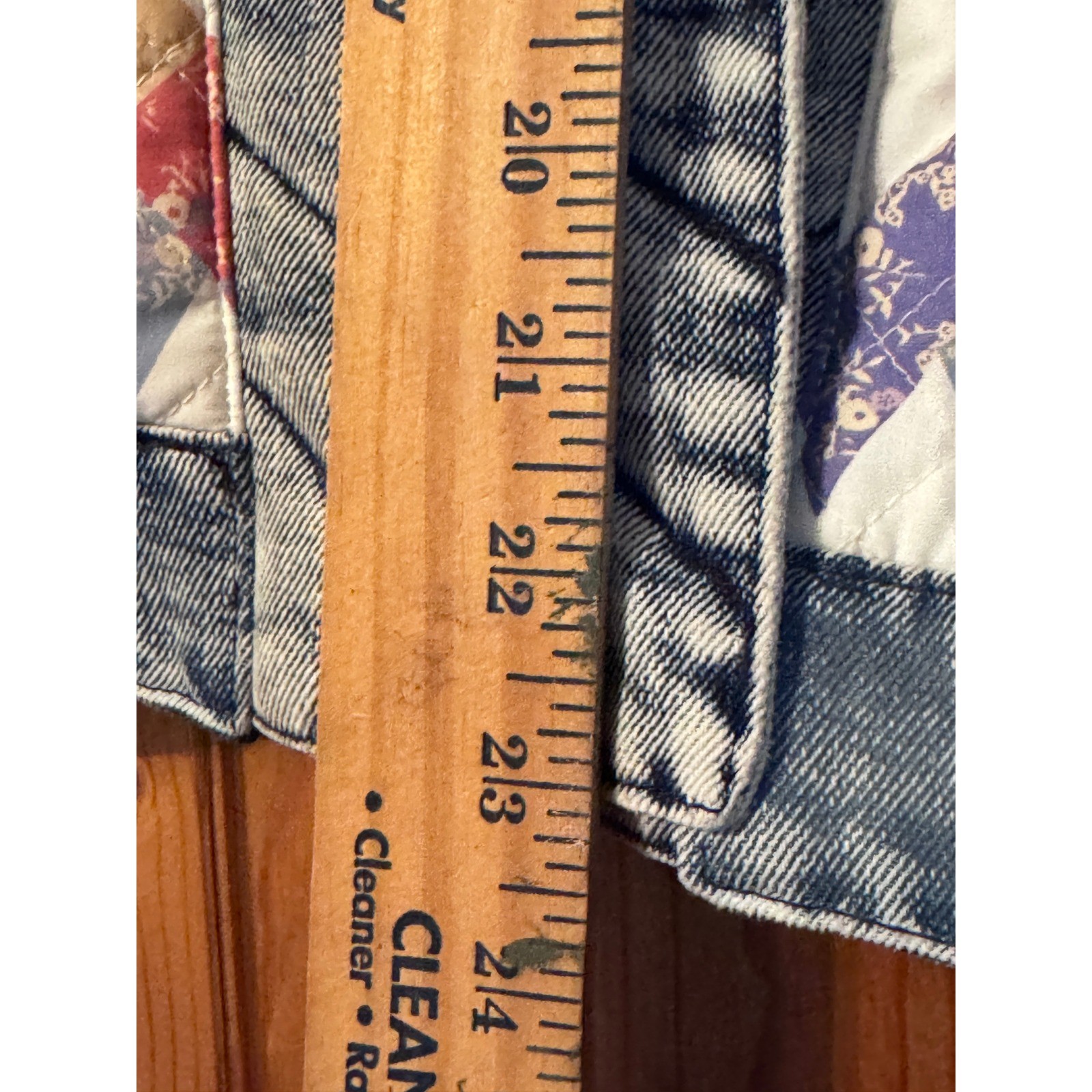 BLANKNYC Quilted Denim Jacket Patchwork Geometric… - image 4