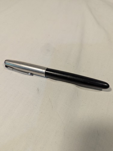 Vintage Parker 51 Black Polished Steel AEROMETRIC DEMI Fountain Pen For Parts - Picture 24 of 24