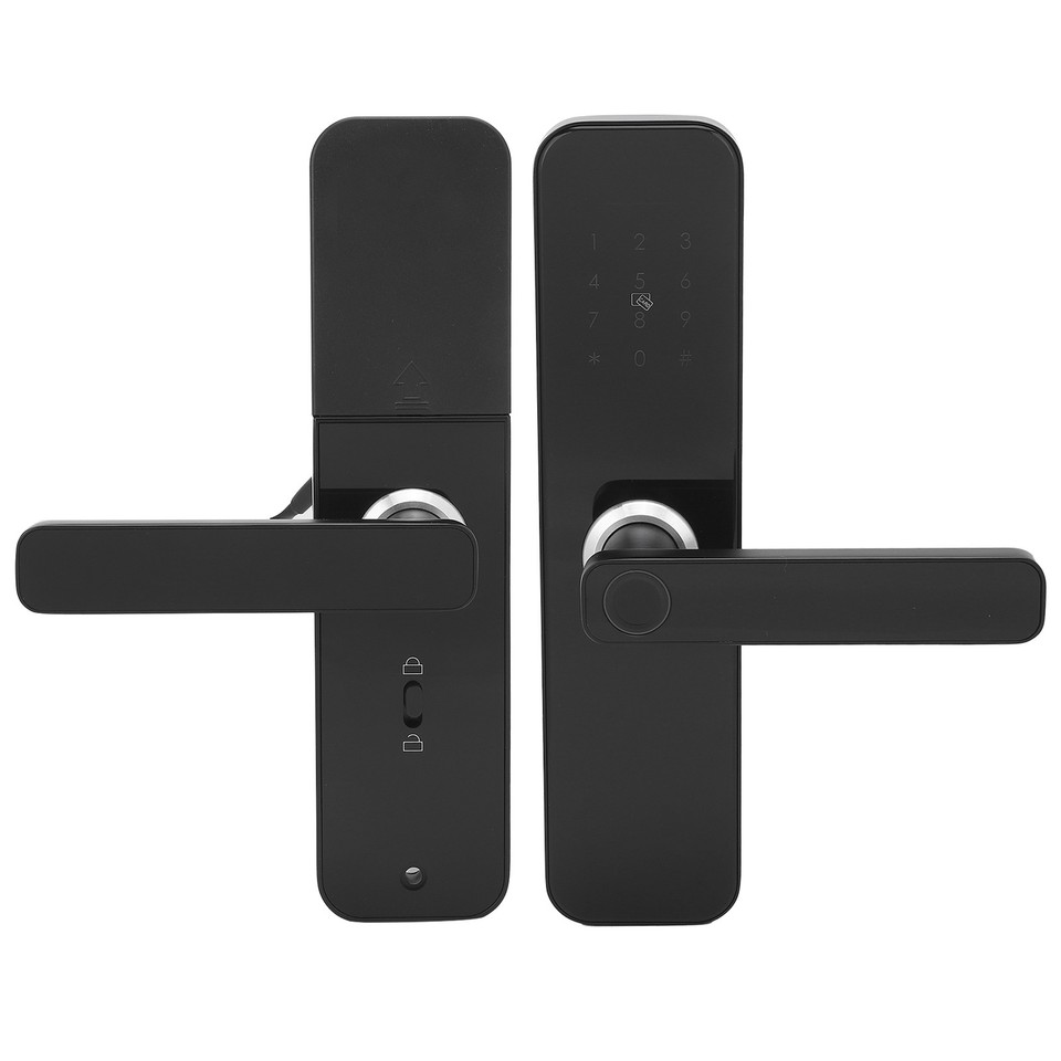 Smart WiFi Handle Lock Fingerprint Password APP Card Key Unlock Works ...